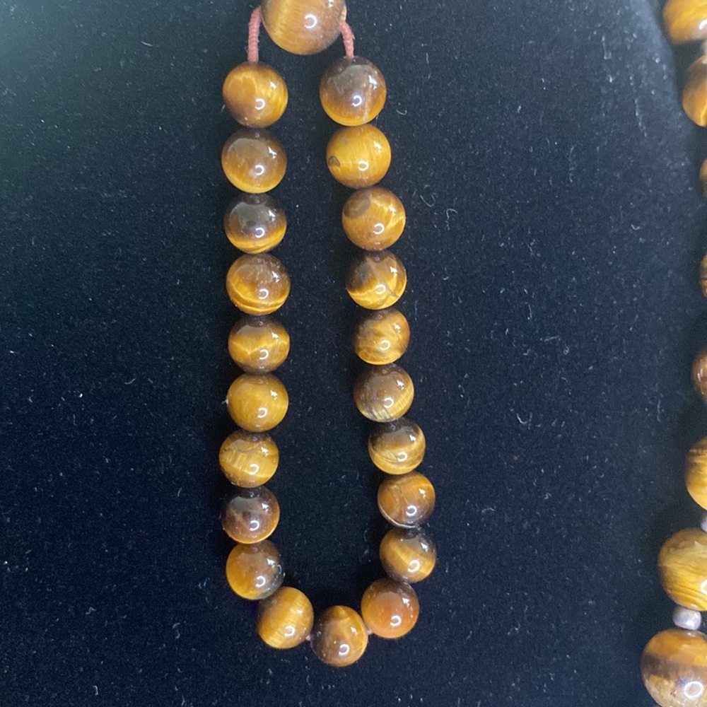 Tiger Eye SET Beaded Necklace/Bracelet